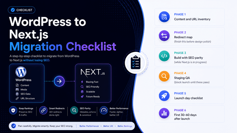 WordPress to Next.js Migration Checklist (2026)